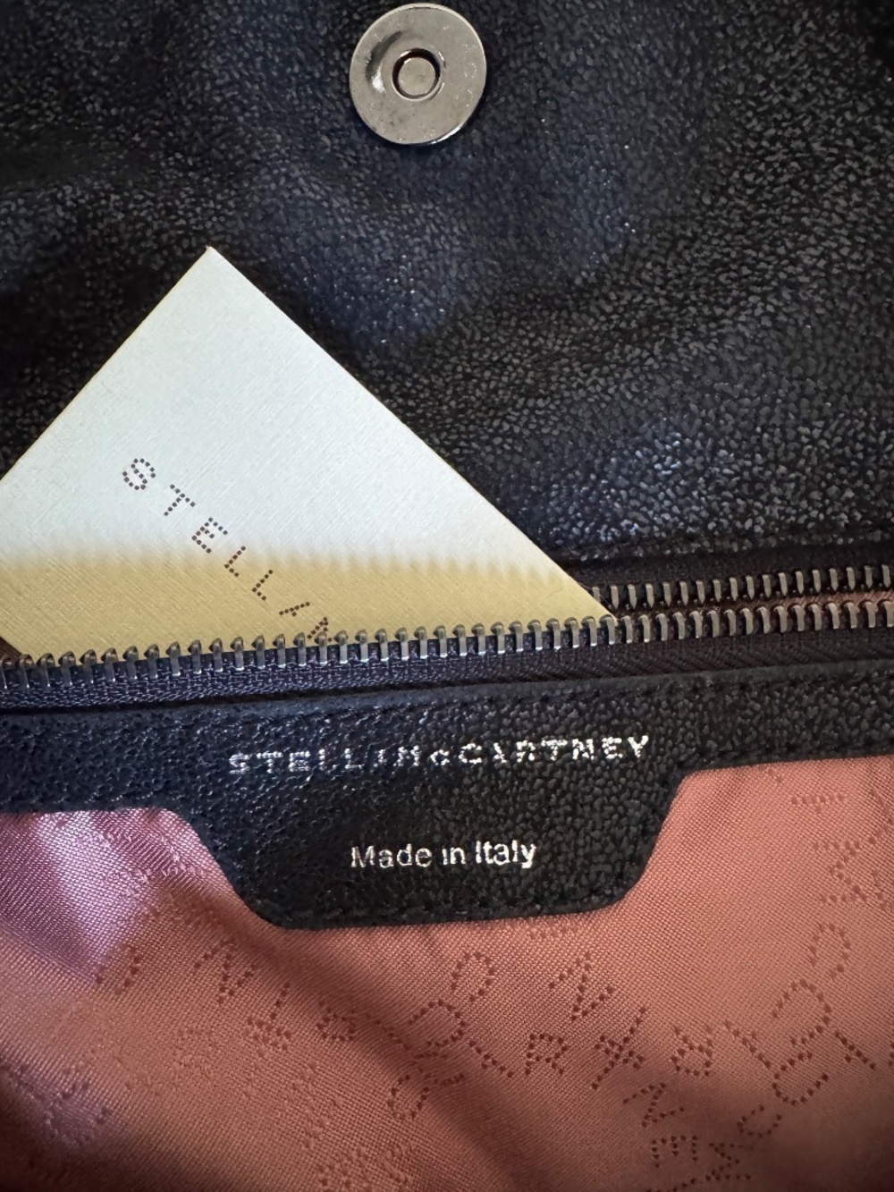 Stella McCartney Falabella Tote Bag Black Silver Chain Clutch Handbag Purse - Picture 8 of 13